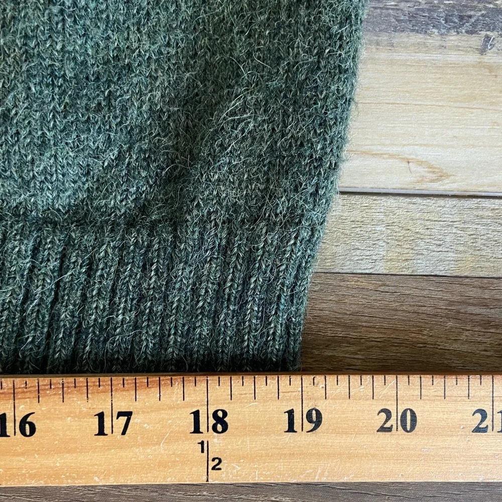 Arte Meche Baby Alpaca Women's Vest Sweater Size XL Green Preppy Accademia‎ Peru